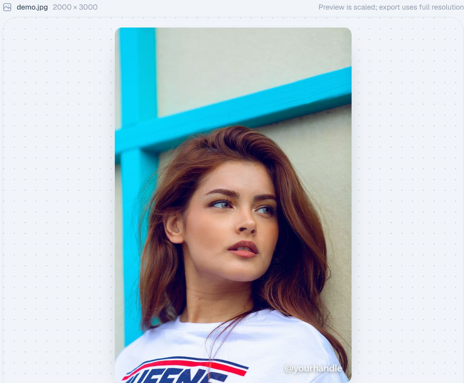 A photo with a handle watermark in the corner