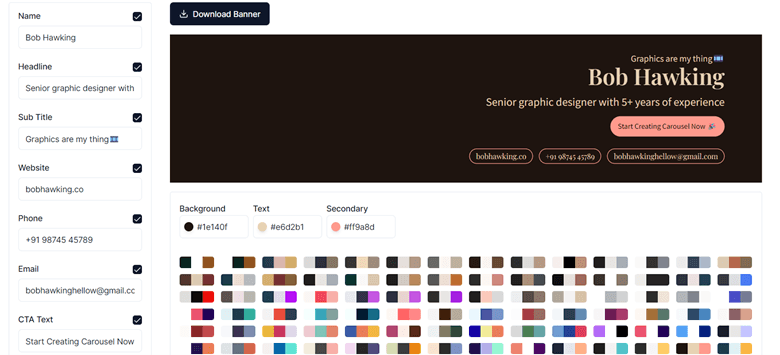 Linkedin Banner Select Template