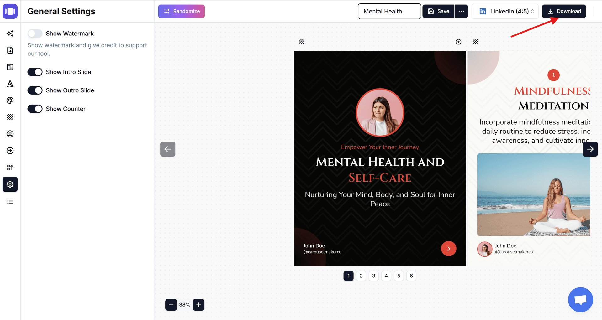 AI Carousel Maker - Download Carousel